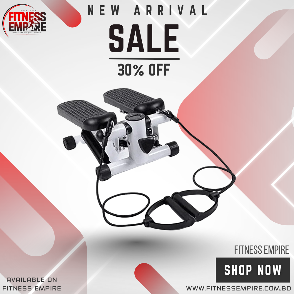 Mini Fitness Twist Stepper Electronic Display Home Exercise Equipment with Resistance Bands